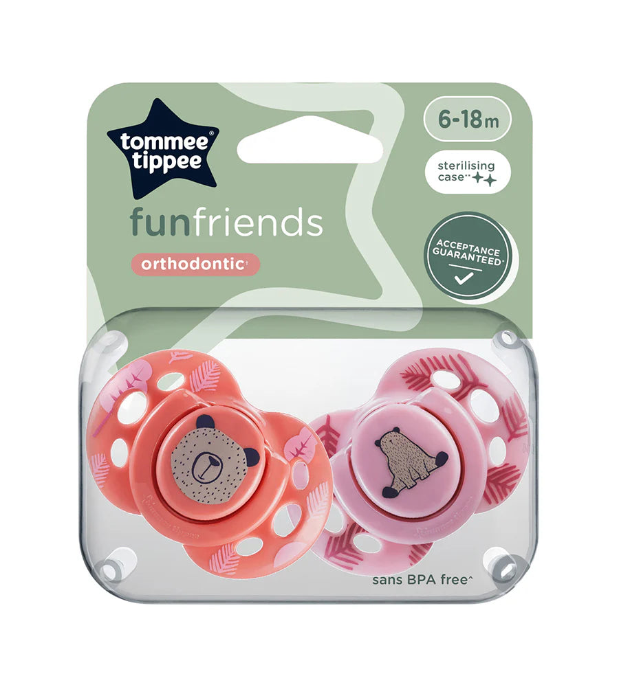 Tommee Tippee 6-18 M Closer to Nature Orthodontic Soothers Pack Of 2 TT 433358 at Zubaidas Official™ Pakistan - Zubaidas Official™