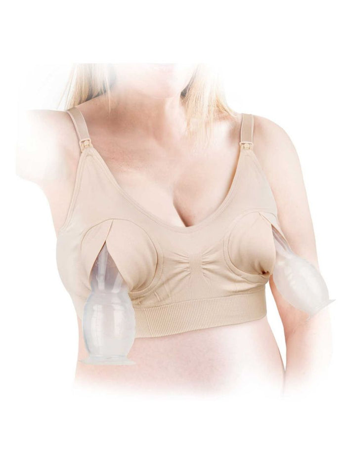 Zubaida's Haakaa Hands-Free Pumping and Nursing Bra Beige - Small - MHK136-P