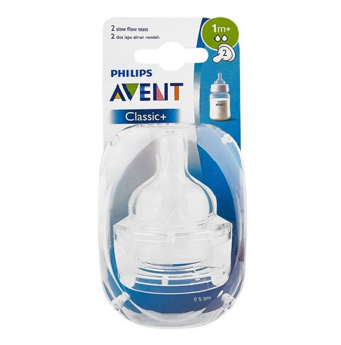 Zubaida's Philips AVENT Teat Slow Flow 1m + 2h PK2 (SCF632/27)