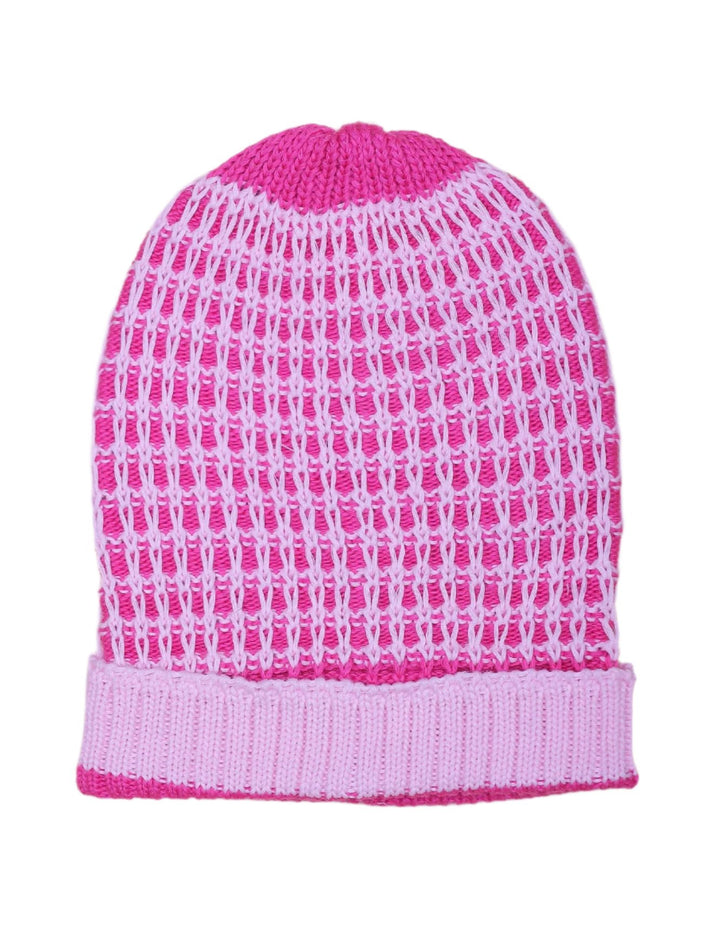 Woolen Checkered Baby Pink and Dark Pink