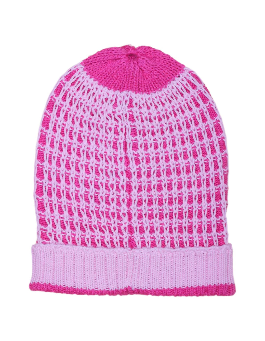 Woolen Checkered Baby Pink and Dark Pink