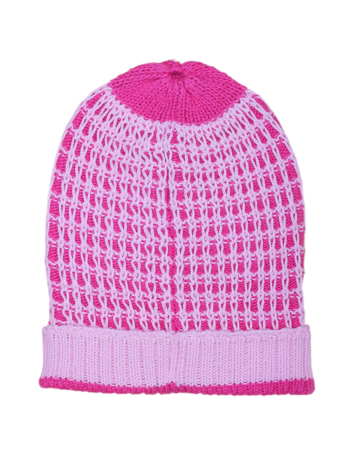 Woolen Checkered Baby Pink and Dark Pink