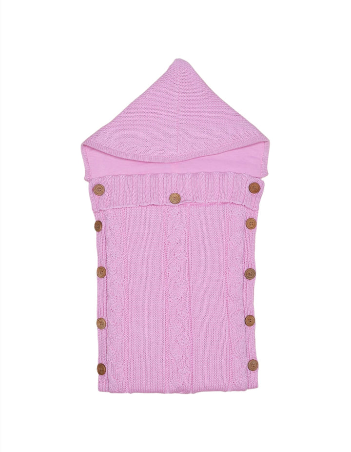 Woolen Hooded Carry Nest - Pink