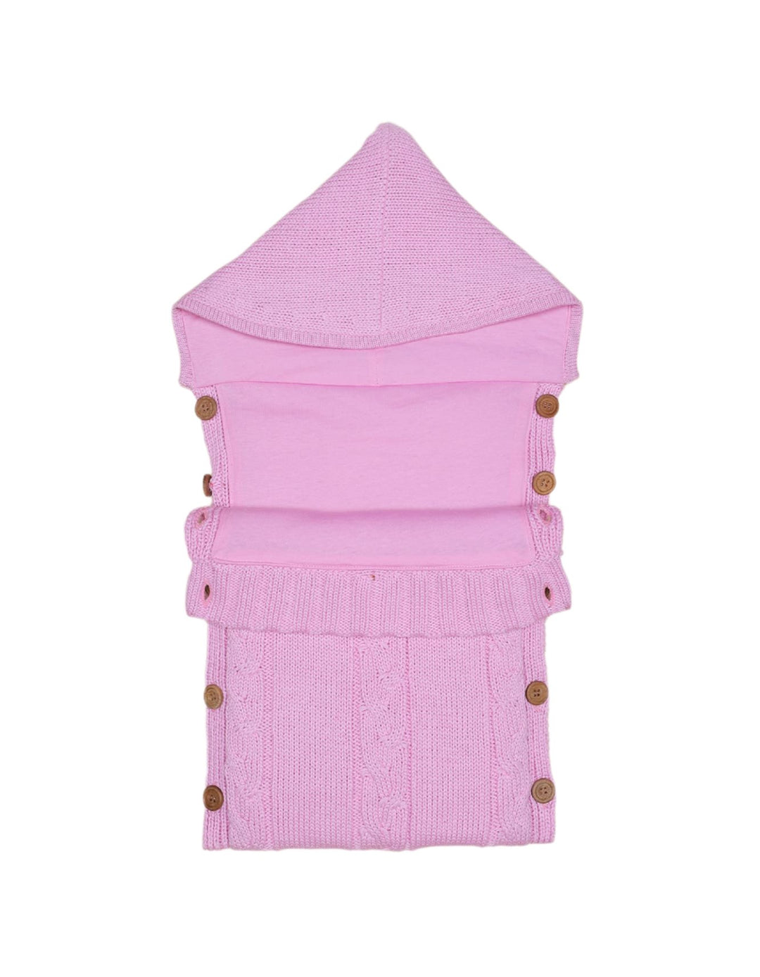 Woolen Hooded Carry Nest - Pink