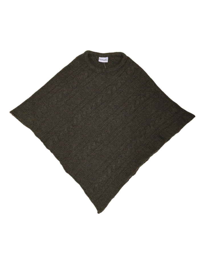 Poncho Woolen Charcoal Grey for Girls 3-6 Years