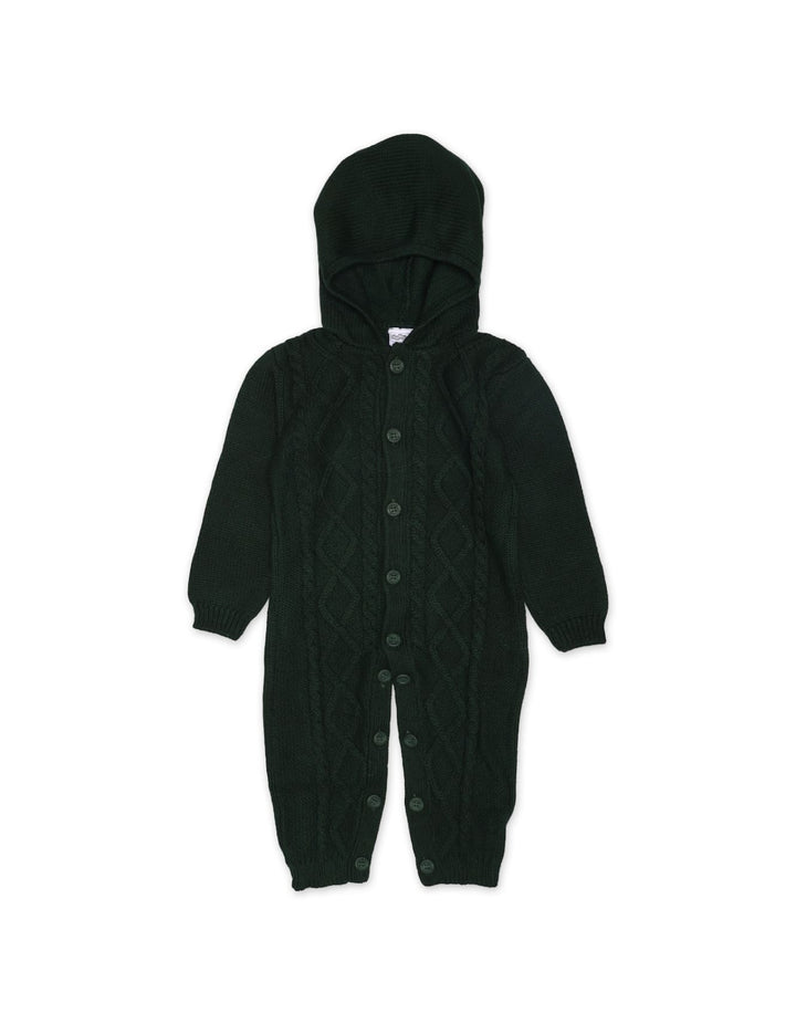 Romper Hooded Green Infant