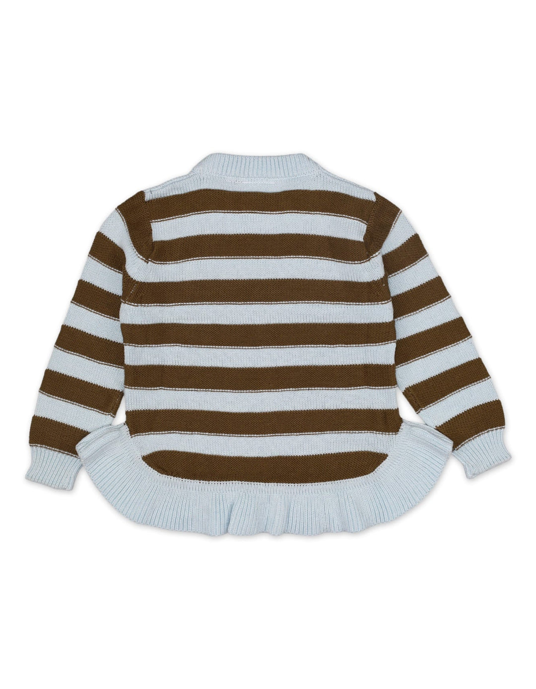 Sweater Round Neck Frill Bottom Sky Blue Infant