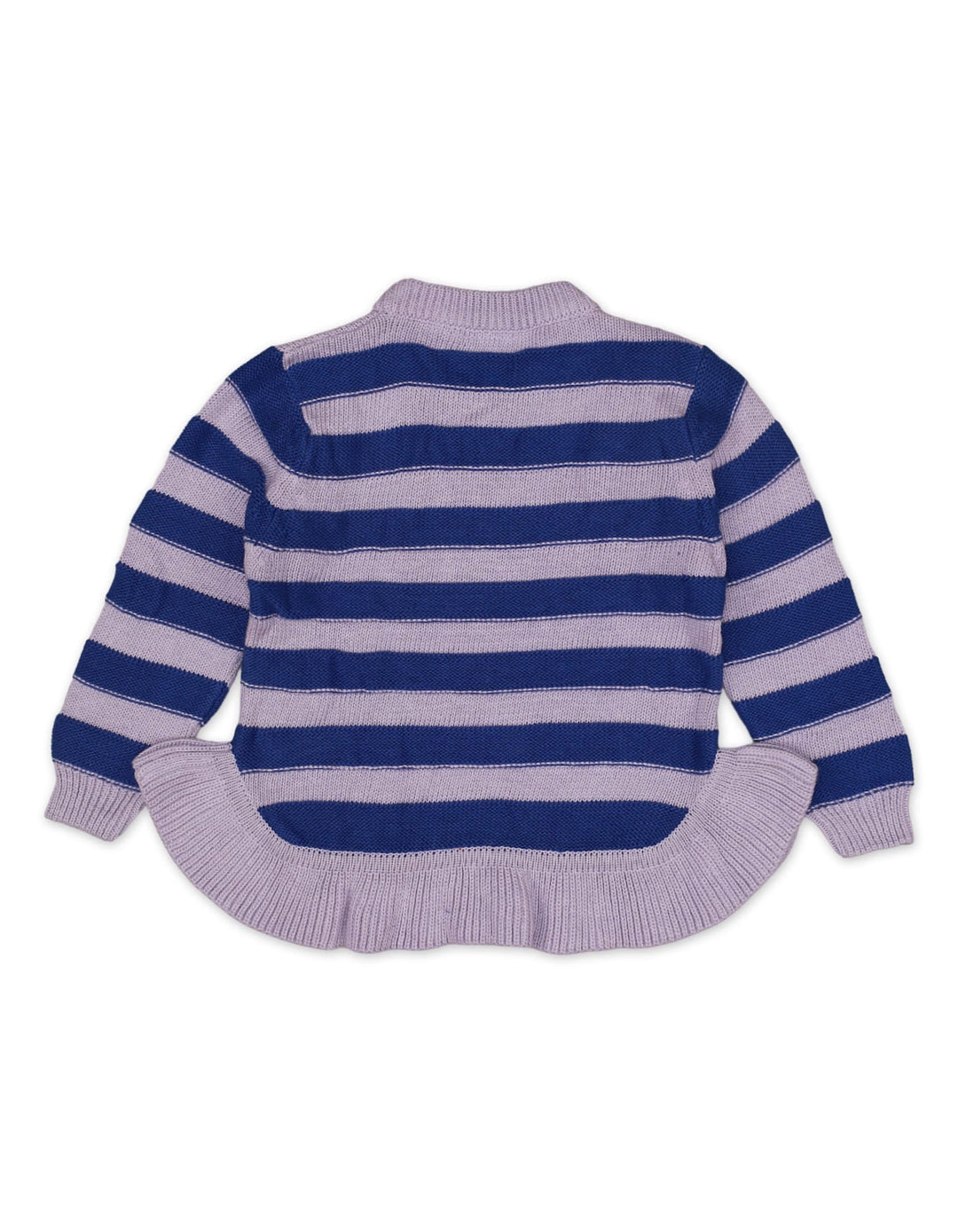 Sweater Round Neck Frill Bottom Lilac Base Infant