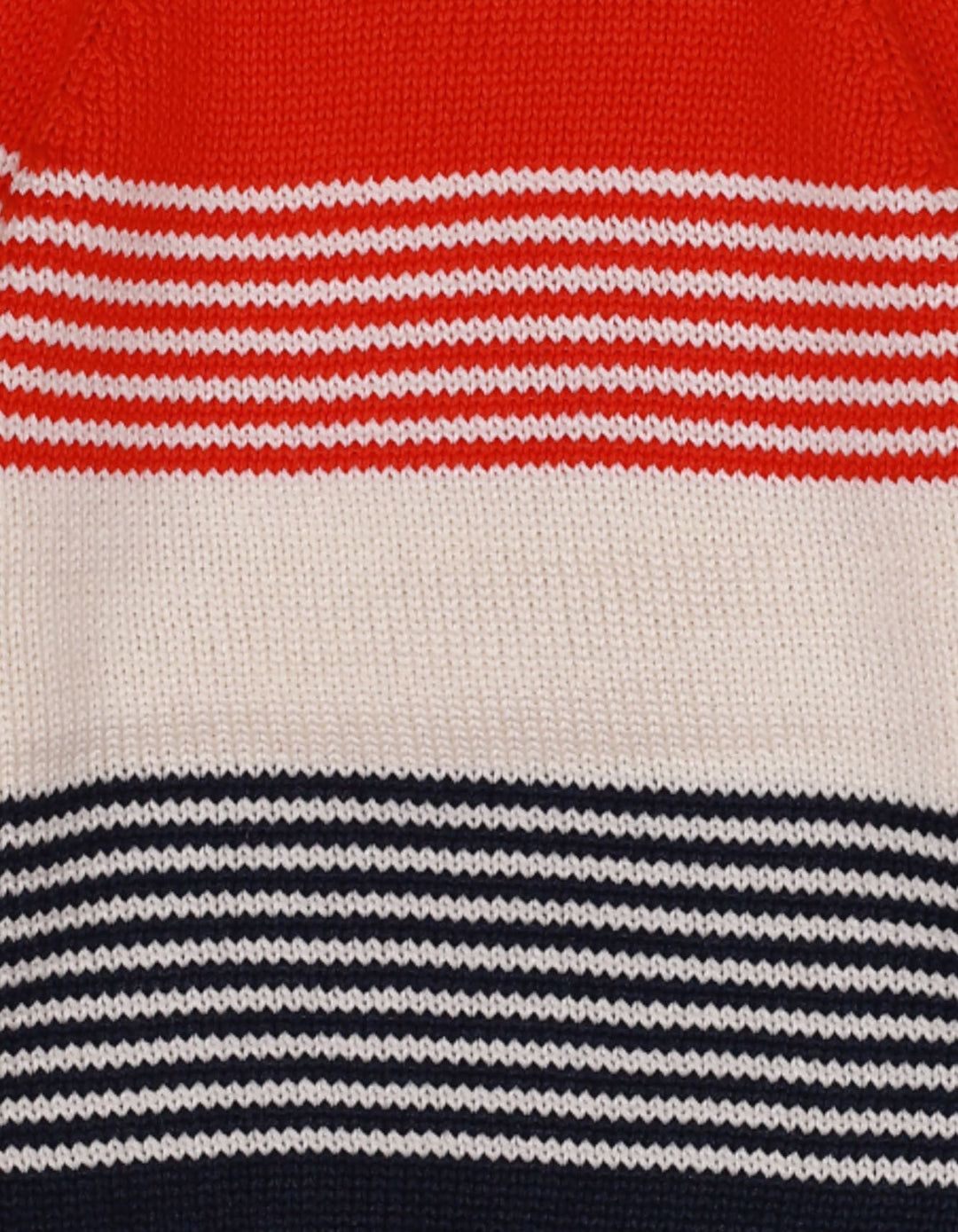 Sweater Round Neck Orange Navy White Infant