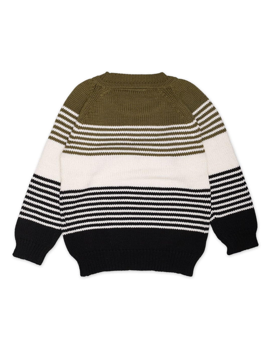 Sweater Round Neck Green Black White Infant