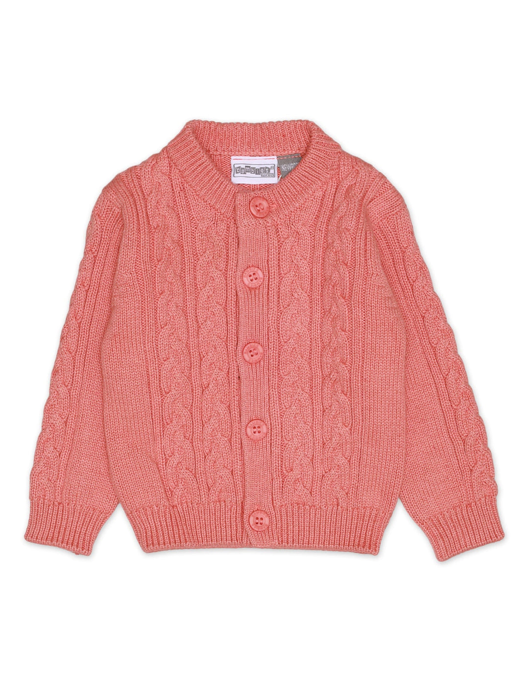 Knitted Suit Set Peach Pink 3 Pcs for Girls