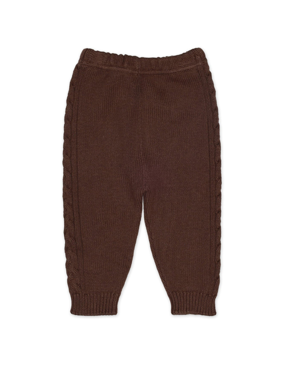 Knitted Suit Set Dark Brown 3 Pcs for Boys