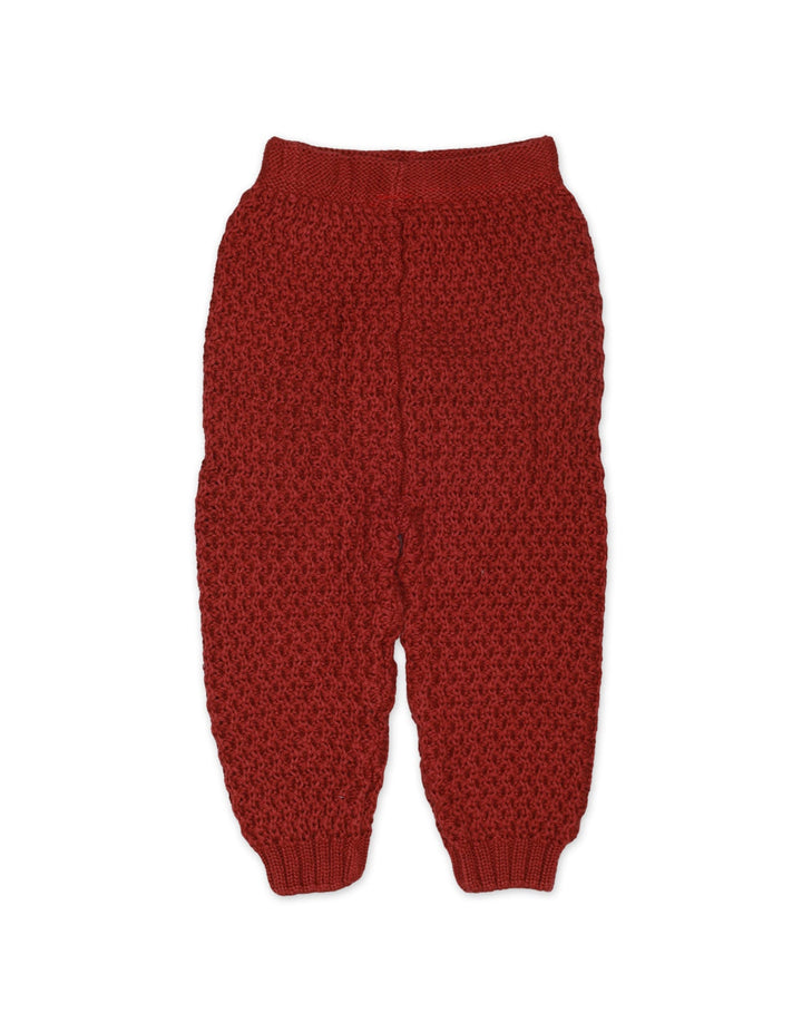 Knitted Suit Set Maroon 3 Pcs for Boys