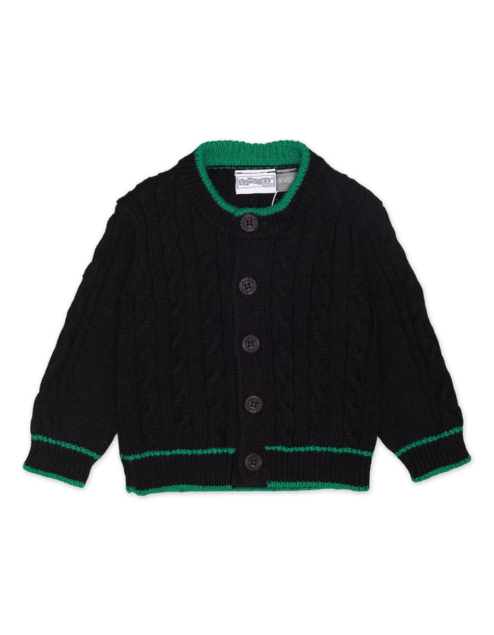 Knitted Suit Set Black 3 Pcs for Boys