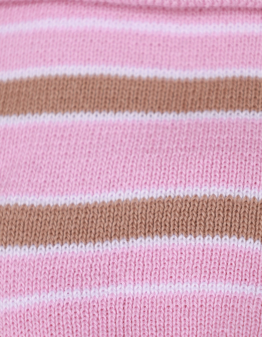 Caps Woolen Pink Base With Stripes for Girls