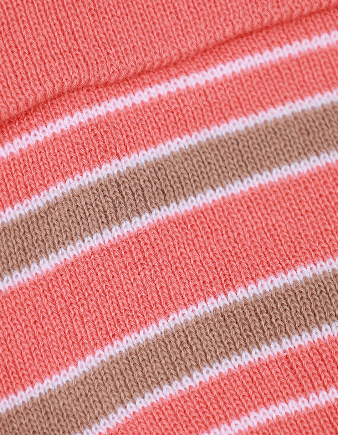 Caps Woolen Peach Base With Stripes