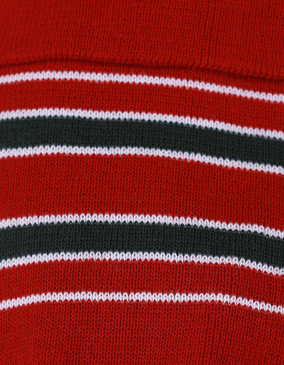 Caps Woolen Red Base With Stripes