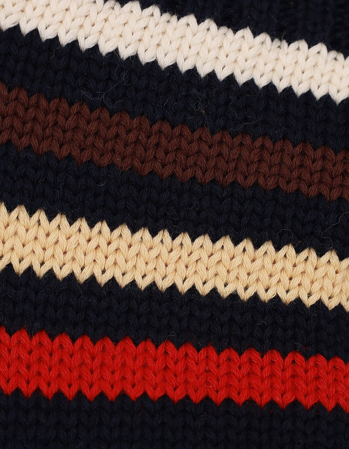 Caps Woolen Black With Stripes