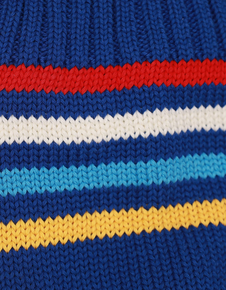 Caps Woolen Blue With Stripes