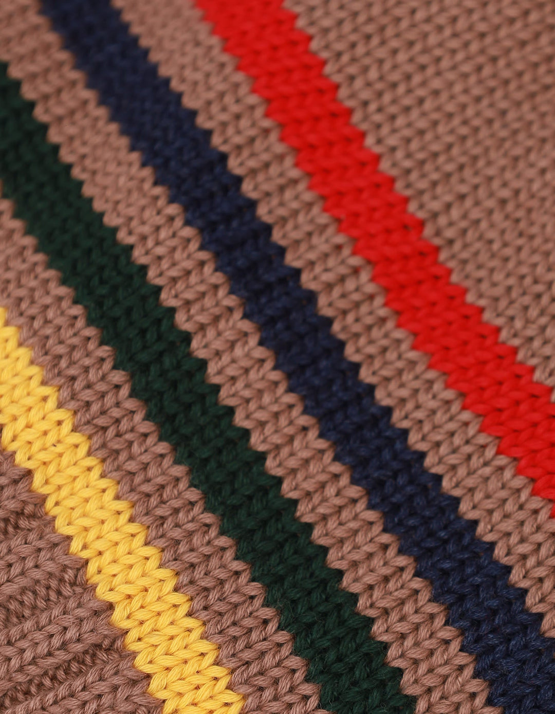 Caps Woolen Brown With Stripes