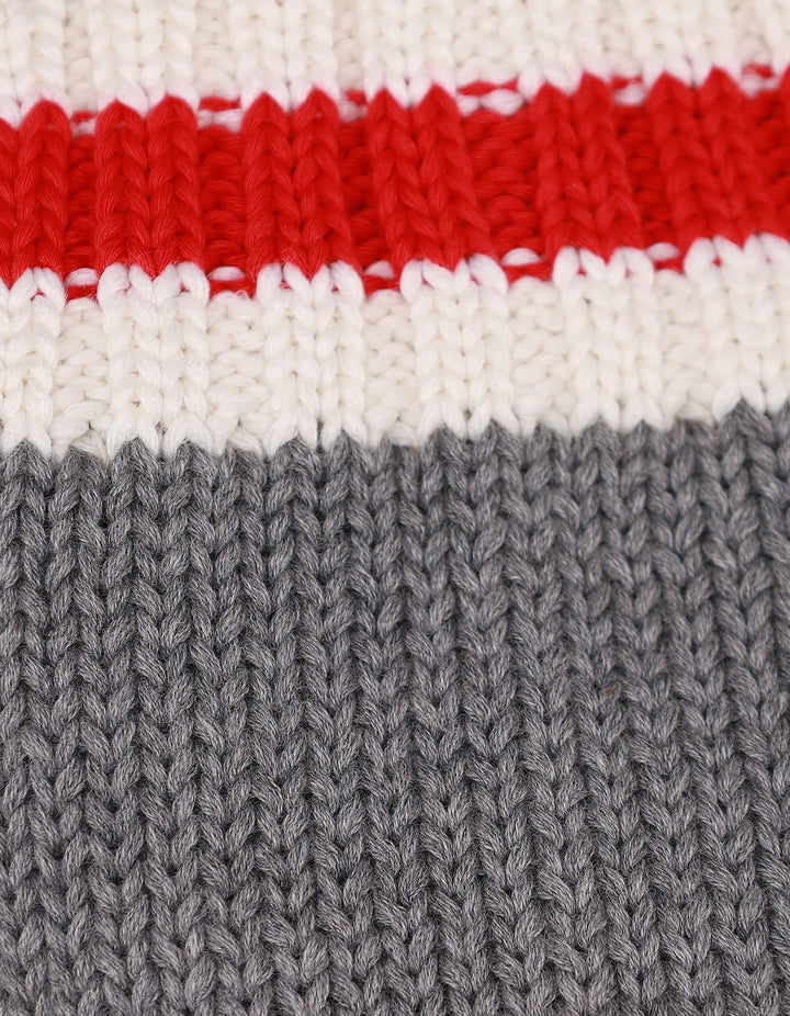 Zubaida's Caps Woolen Grey With Stripes