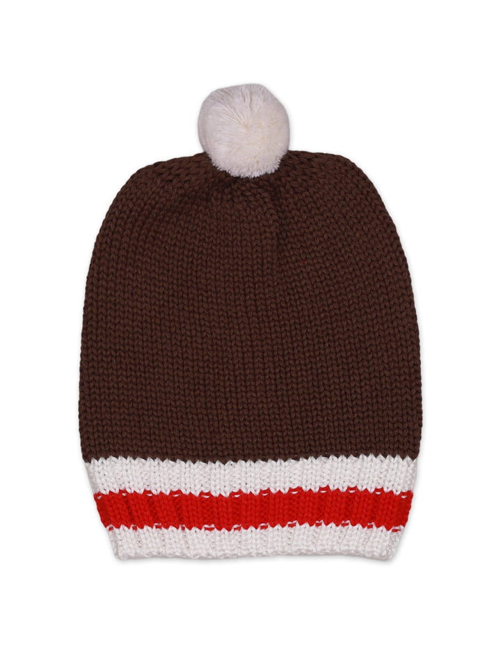 Caps Woolen Brown Stripes