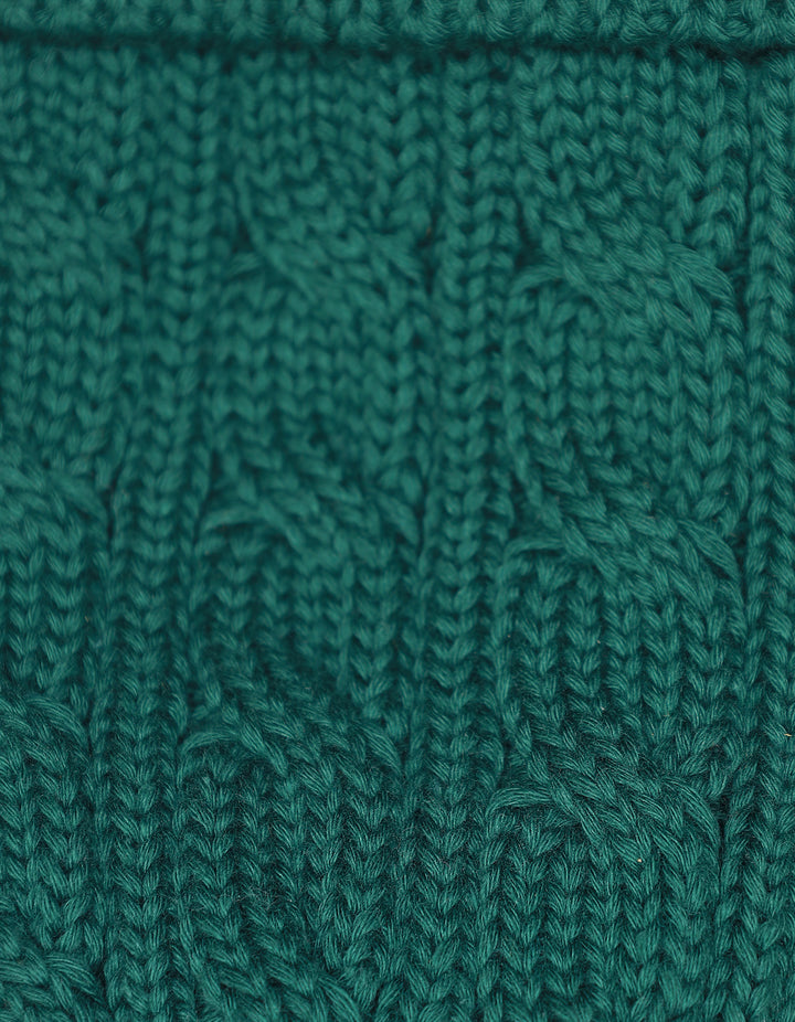 Caps Woolen D.Green Stripes