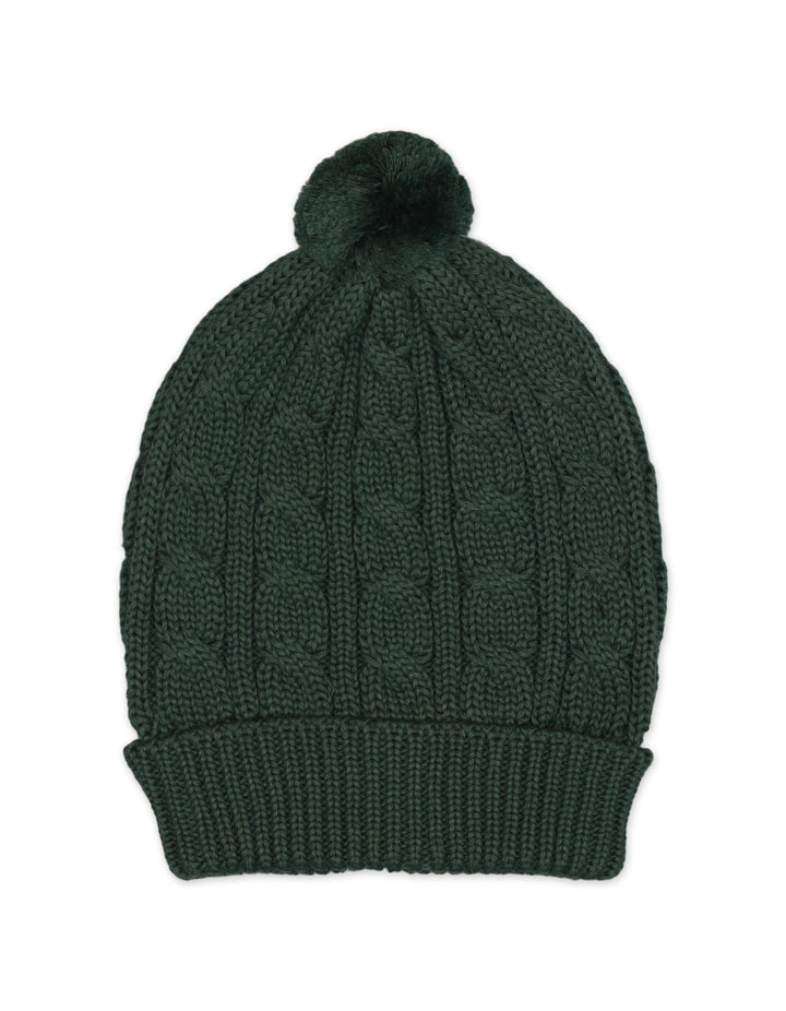 Caps Woolen Green Stripes