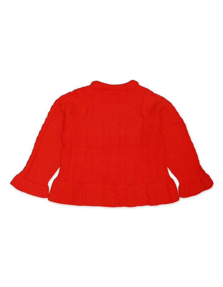 Sweater Frill Bottom Red for Girls