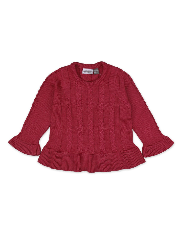 Sweater Frill Bottom L.Purple for Girls