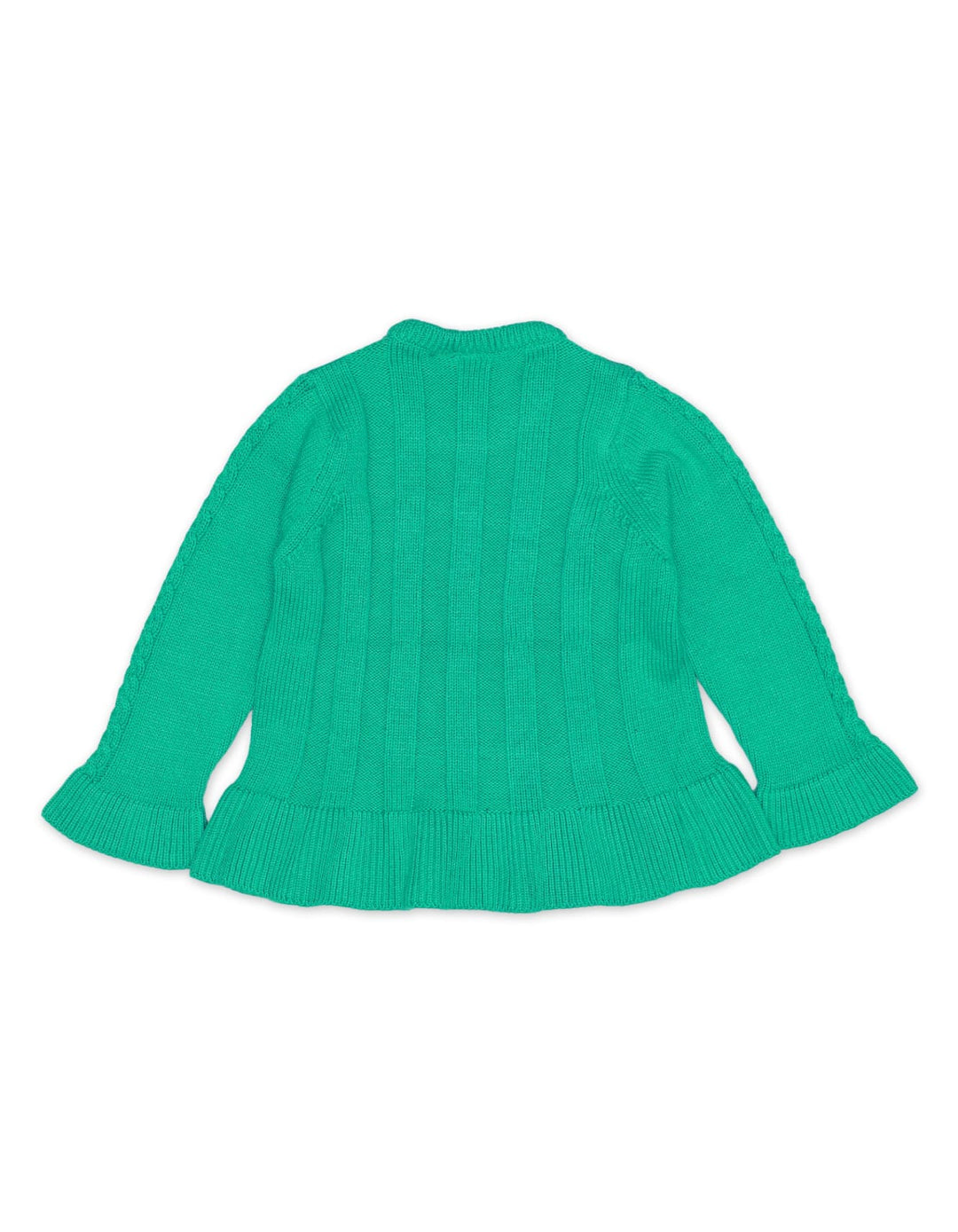 Sweater Frill Bottom Green for Girls