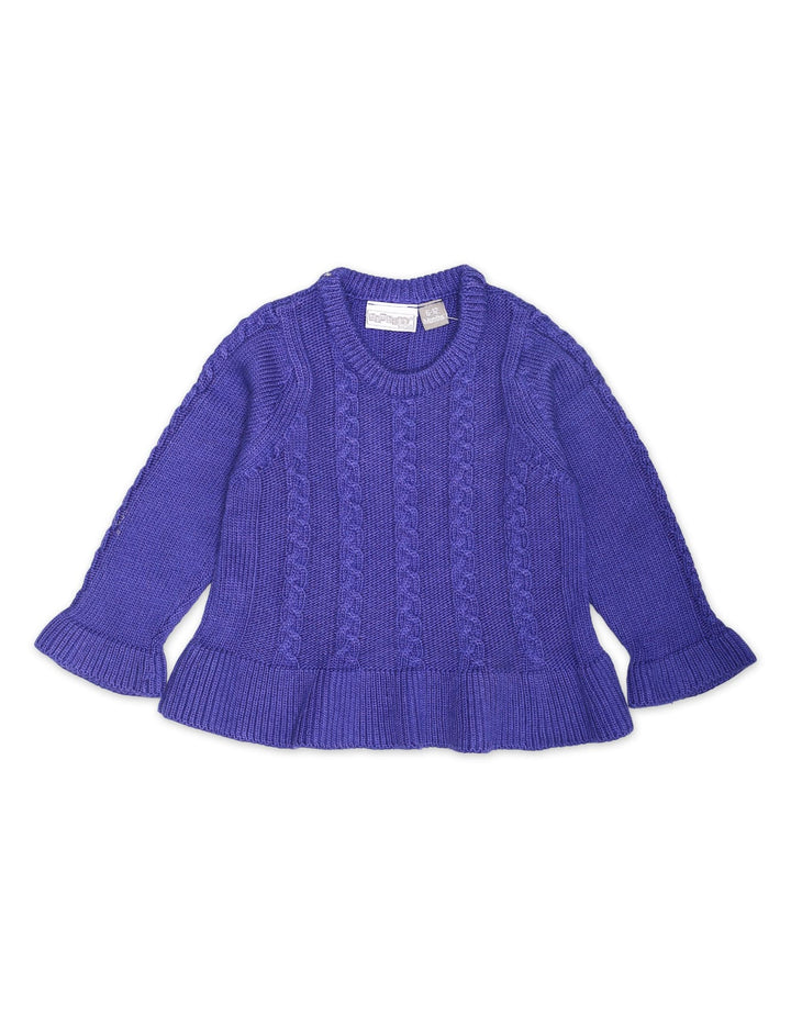 Sweater Frill Bottom Purple for Girls