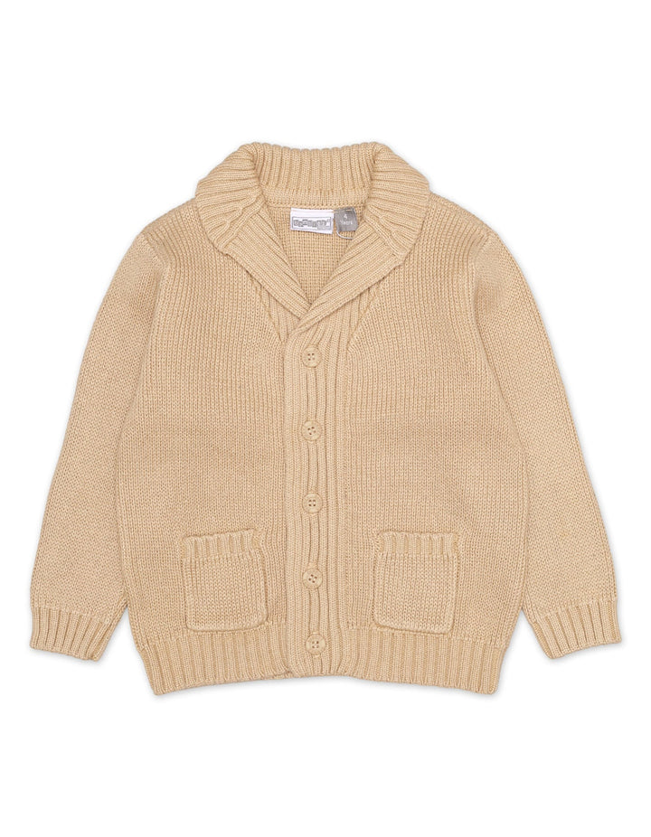 Sweater Collar Style Button Down Beige Toddler for Boys