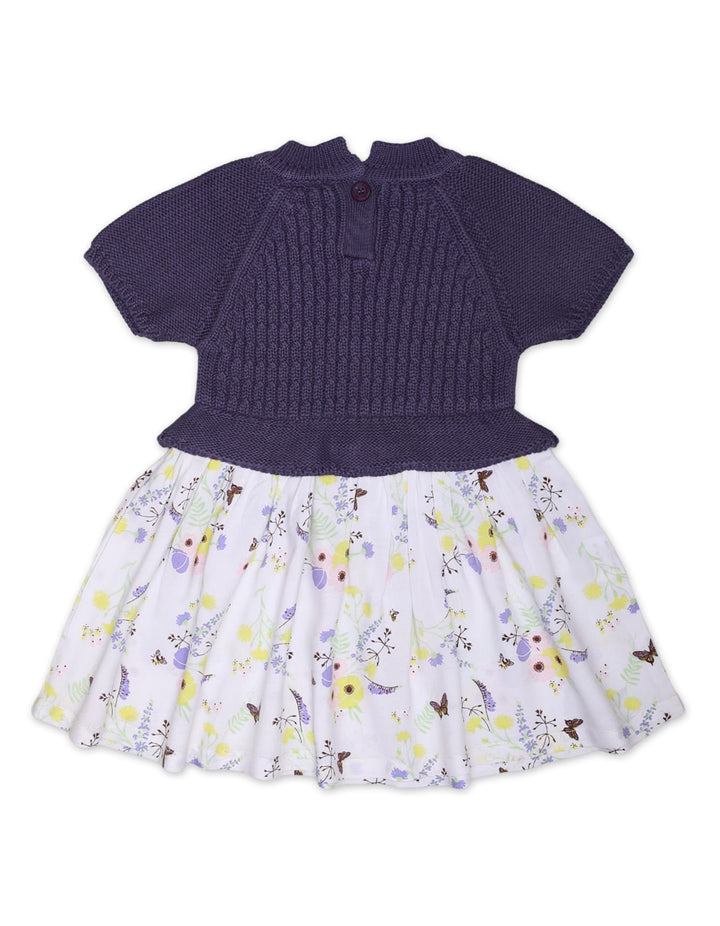 Frock Woolen Purple Infant  for Girls