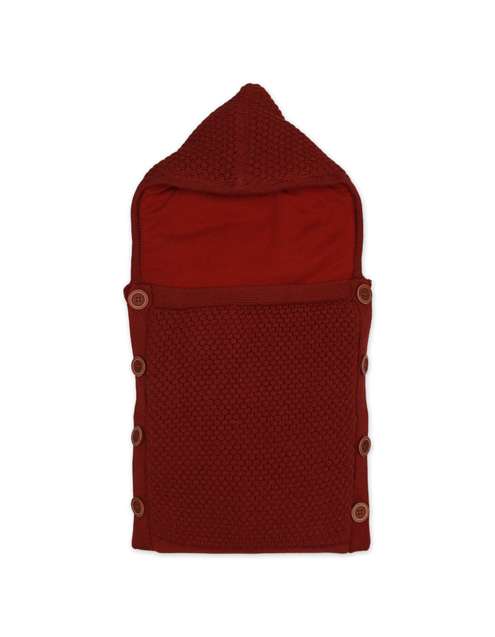 Carry Nest Woolen Maroon Front Button