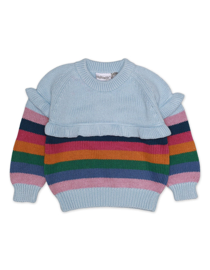 Sweater Multi Stripes Blue for Girls