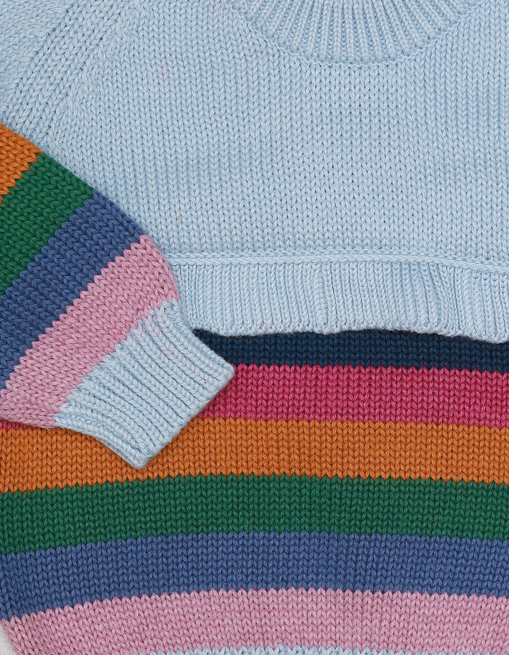 Sweater Multi Stripes Blue for Girls