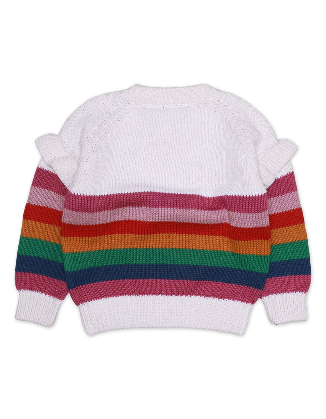 Sweater Multi Stripes White for Girls