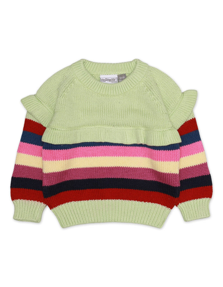 Sweater Multi Stripes Pista for Girls