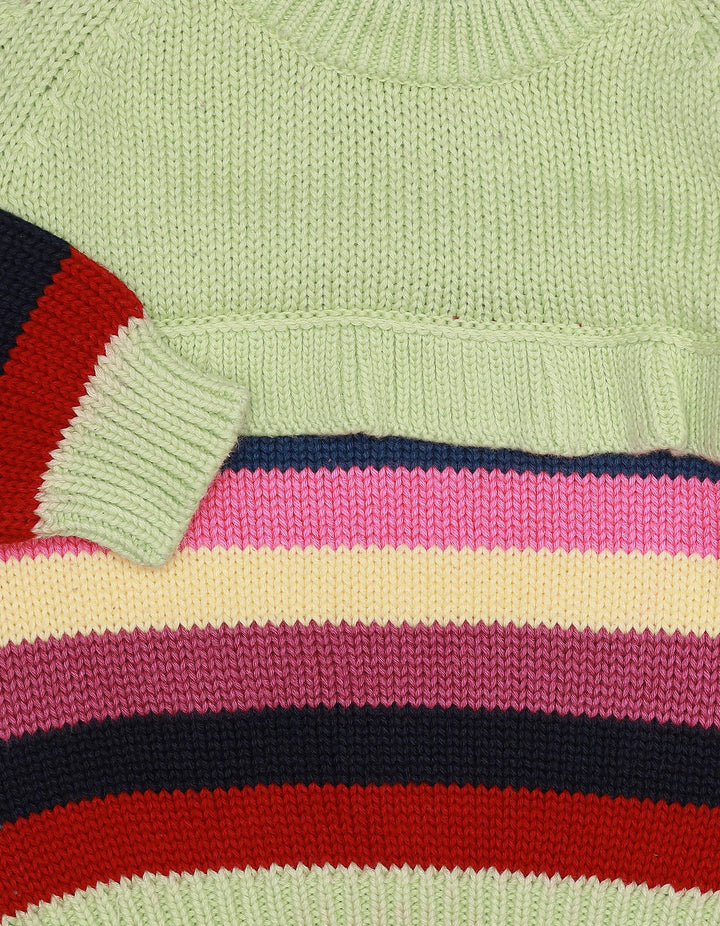 Sweater Multi Stripes Pista for Girls