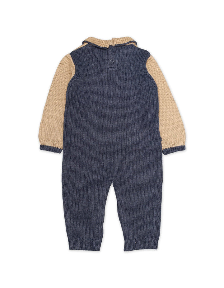 Romper Woolen Eartly Yellow & Faded Blue Infant for Unisex