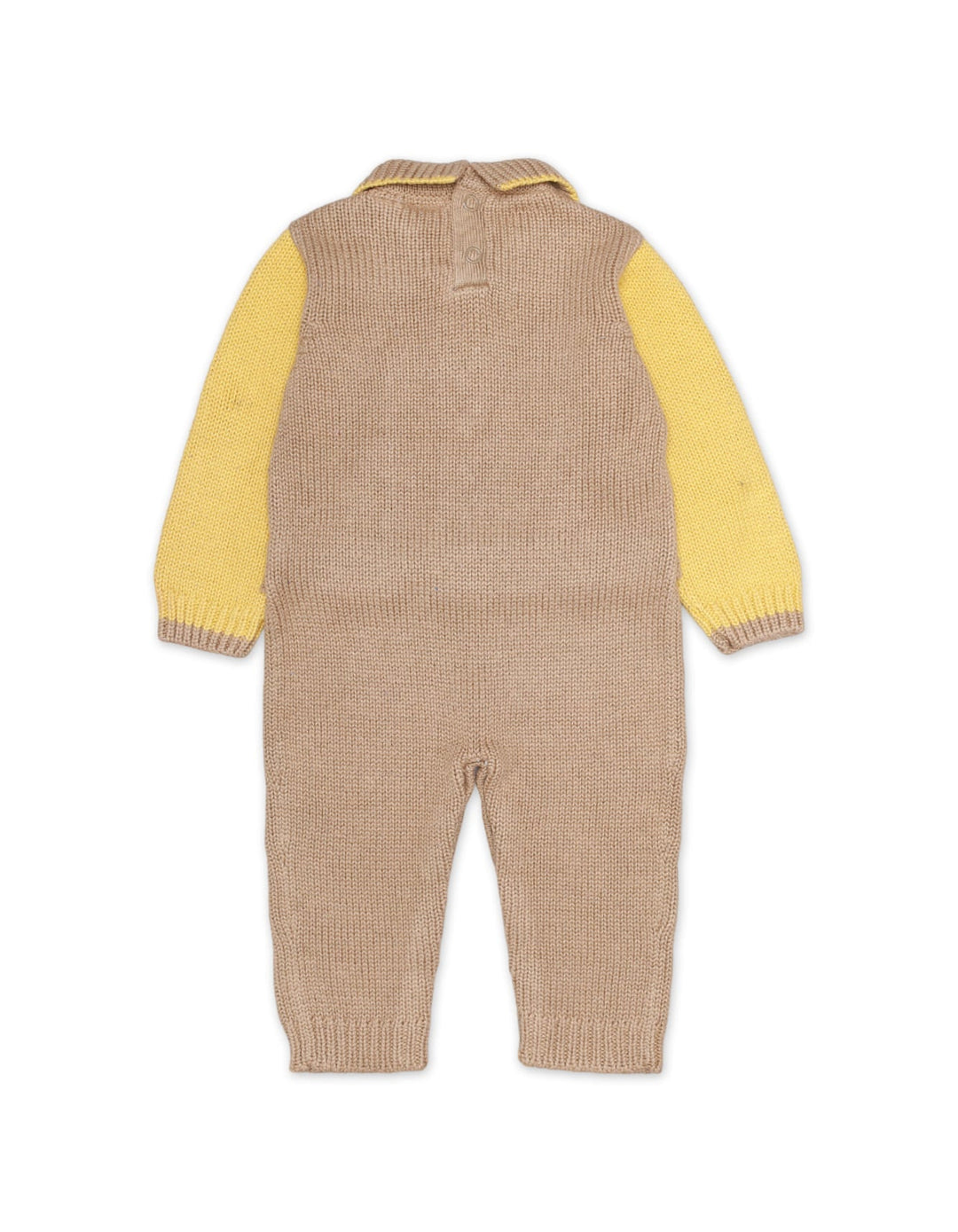 Romper Woolen Yellow & Lt Brown Infant for Girls