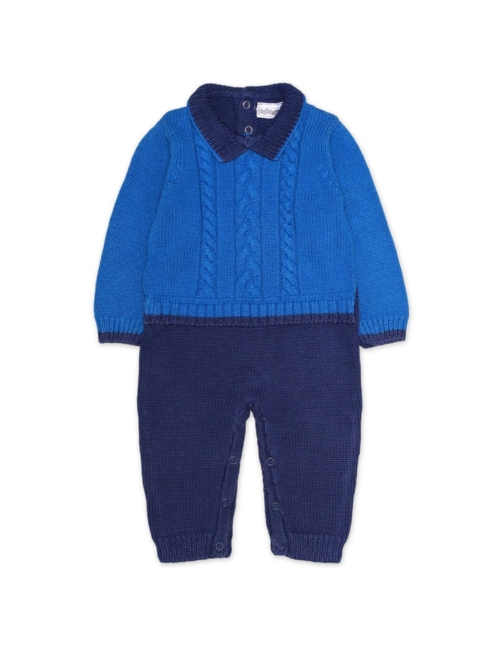 Romper Woolen Navy & R.Blue Infant for Boys