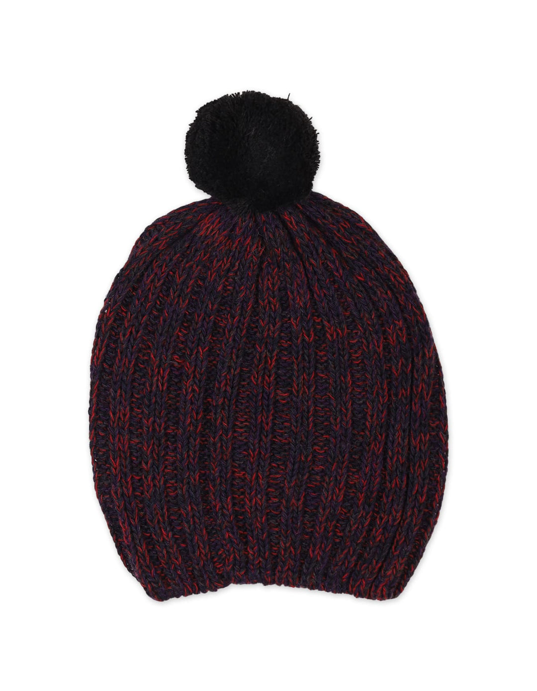 Baby Woolen Pom-Pom Cap Bambies Maroon and Blue at Zubaidas - Zubaidas Official™