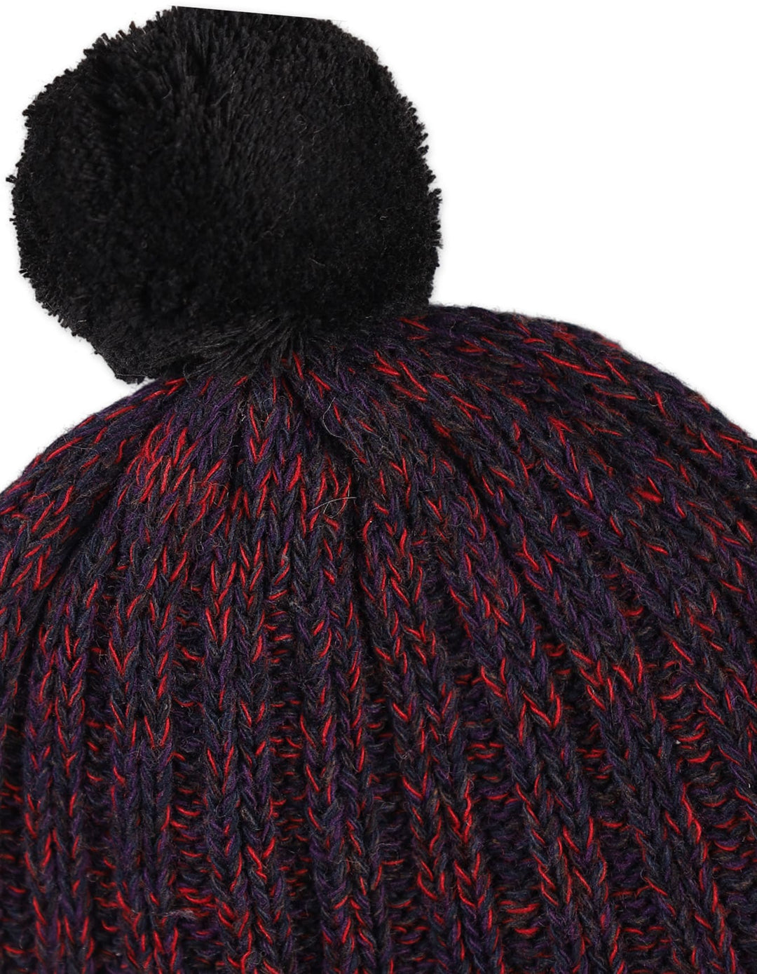 Baby Woolen Pom-Pom Cap Bambies Maroon and Blue at Zubaidas - Zubaidas Official™