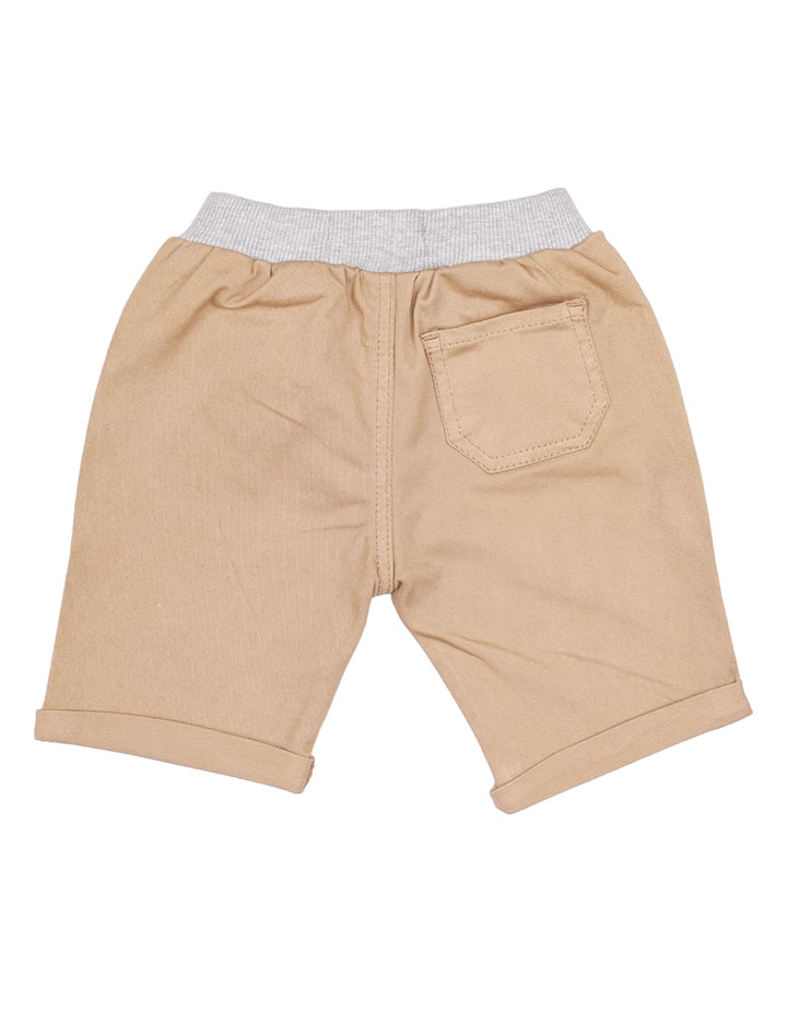 Shorts Beige with Gray Wasitband for Boys