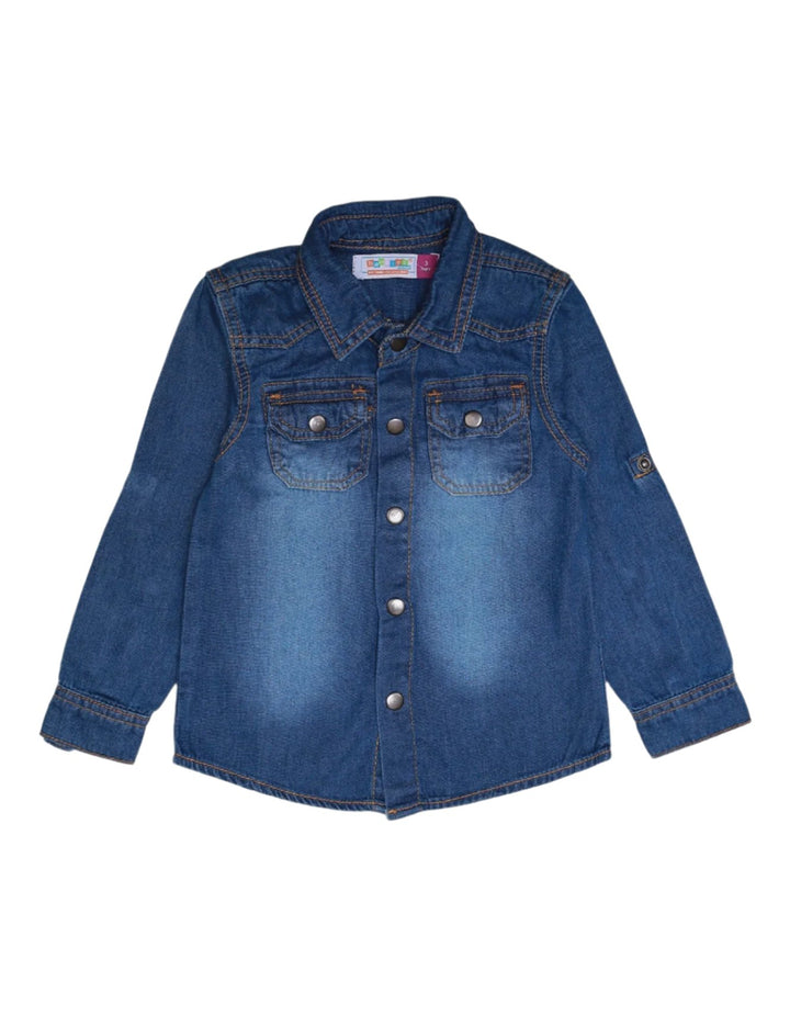 Zubaida's Denim Shirt Blue for Boys - Toddler