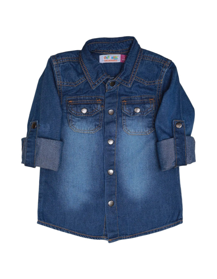 Zubaida's Denim Shirt Blue for Boys - Toddler