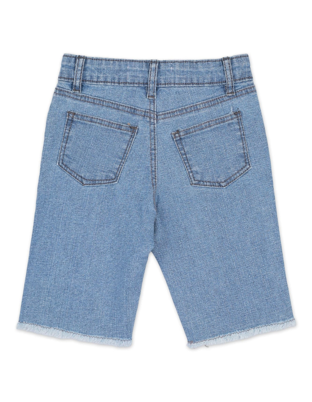 Bermuda Denim Shorts for Girls - Light Blue