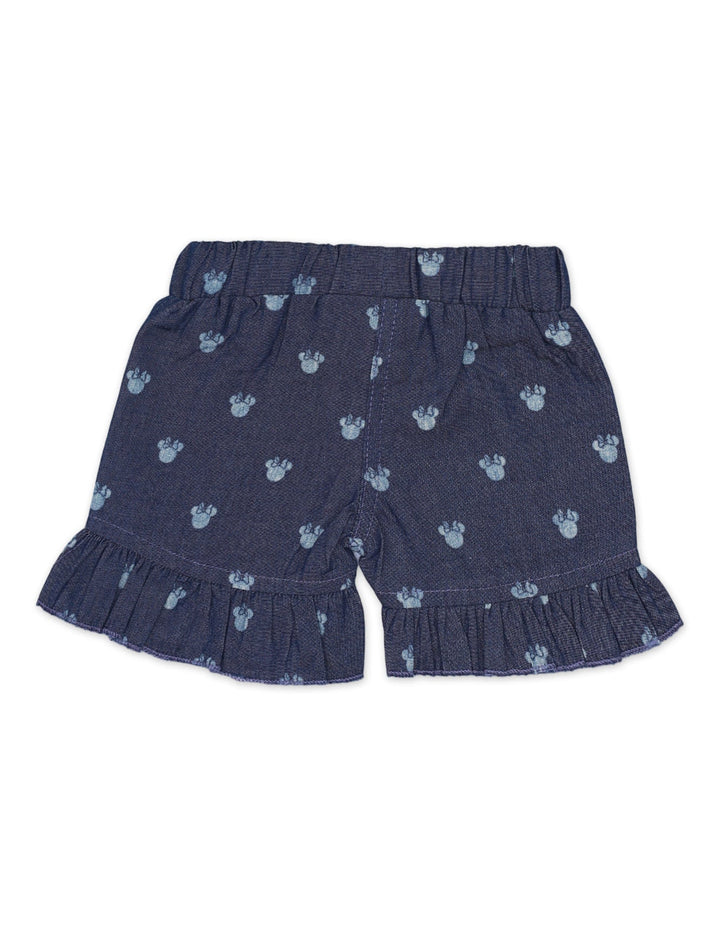 Denim Shorts with Minnie Mouse Theme for Girls